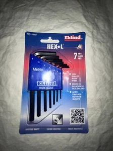 Eklind 10507 Metric MM 7 piece Short Arm Hex L Key Allen Wrench Case Set - Picture 1 of 3