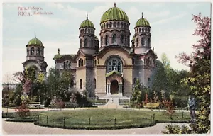 Letonia RIGA Katherdale CATEDRAL РИГА Собор Vintage Color PC 1910s - Imagen 1 de 2