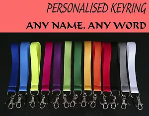 Personalised keyring MINI LANYARD with your NAME TEXT custom made GREAT for Keys - Picture 1 of 1