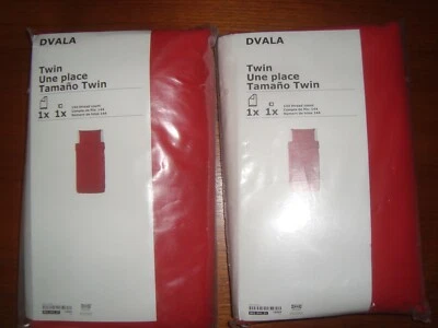 2 IKEA DVALA Duvet Quilt Covers & Pillowcases 100% Cotton Twin for Single Beds - Image 1 of 4