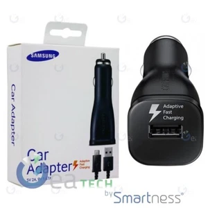 Cargador Original Para Auto SAMSUNG FAST 15W EP-LN915UB + Cable Micro Usb NEGRO - Picture 1 of 1
