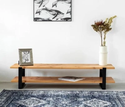  mobile tv ingresso  console  panca  legno e ferro industrial design  - Immagine 1 di 4