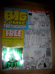 Revue BD- BIG COMIC FORTNIGHTLY - Frankie Stein - Humour - Angleterre - 1994 - - Photo 1/1