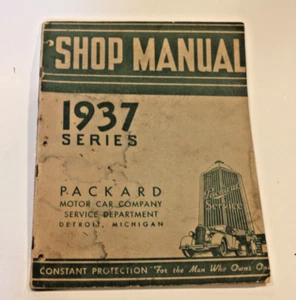 ORIGINAL FACTORY 1937 PACKARD SERVICE MANUAL 1937 SERIES - Picture 1 of 2