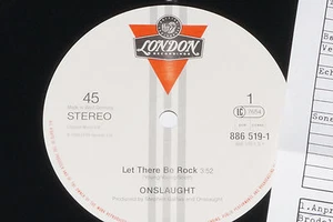 ONSLAUGHT -Let There Be Rock / Shellshock- 12" 1989 London Archiv-Copy mint - Imagen 1 de 1