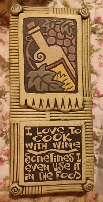 The Potter's Shed 2003 de Michael Macone me encanta cocinar con placa colgante de vino Foto 1 de 3