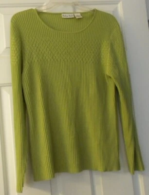 Madison Studio XL 70% Silk 30% Cotton Sweater Green - Image 1 of 2