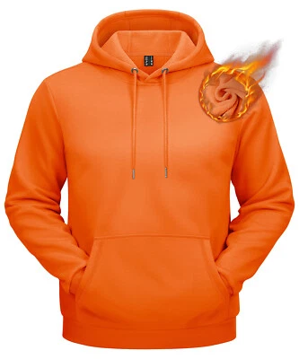 Mens Active Hoodie Pullover Fleece Lined Thermal Sweatshirt Athletic Casual Tops - Изображение 1 из 4