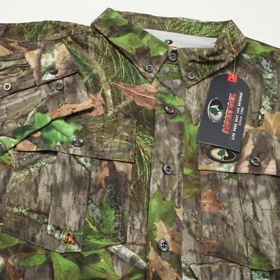Mossy Oak Shirt Men XL Tibbee Technical Hunt NWTF Obsession Camo Button Down - Image 1 of 4