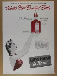 1941 Cutex Riot Nagellack Vintage Print Ad - Bild 1 von 1