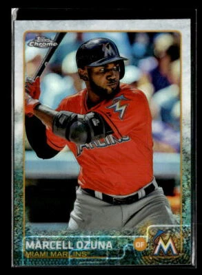 2015 Topps Chrome #182 Marcell Ozuna Refractor Near Mint - Image 1 of 2