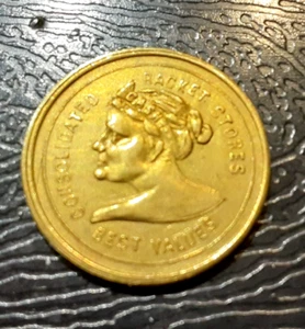 (Pgasteelers1) TN. Chattanogua Consolidated Racket Stores 1870-80er Jahre Br. token - Bild 1 von 3