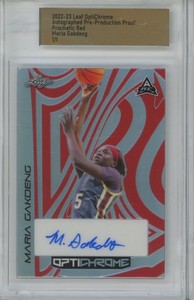 2022 Leaf OptiChrome Proof Prismatic Red Maria Gakdeng 1/1 RC Auto Rookie