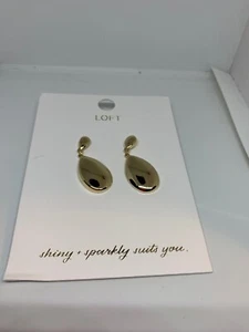 $29.50 loft gold tone drop earrings E17 - Picture 1 of 4