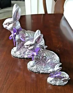 Glam Foil Easter Bunny Rabbit in Purple/Pink - Choice of Small, Medium, or Large - Picture 1 of 9