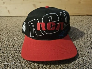 Vintage KC Nascar Hat/Cap Snap Back SnapBack Black Red Jeremy Mayfield RCA - Picture 1 of 4