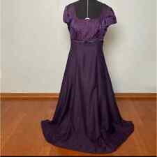 20 Mori Lee Embroidery Bow Sparky Long Purple Dress Empire Waist Formal Prom
