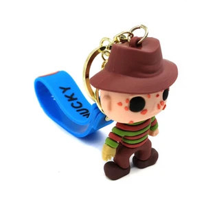 Freddy Krueger Keychain A Nightmare on Elm Street Figure Horror Movie Key Ring - Picture 1 of 4
