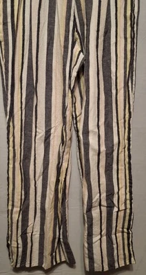 Derek Heart Womens M Jumpsuit Vertical Stripes Halter cutout at Waist Wide Leg - Image 1 of 4