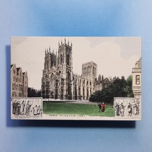 York Minster Postcard C1910 West Front King Edwin Tinted R P Phillimore - Picture 1 of 2