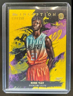 2021-22 Topps Inception OTE Kok Yat RC Yellow Rookie #/150 - Image 1 of 2
