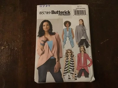 Butterick Pattern 5789 ~ Camisole Top Vest Jacket ~ Size XS S M ~ Uncut - Image 1 of 4