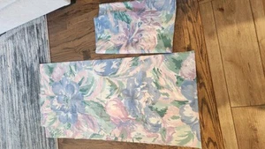 Vintage Balloon Valance Floral Pastel Pink Blue Green 18" X 84" Handmade? - Picture 1 of 2