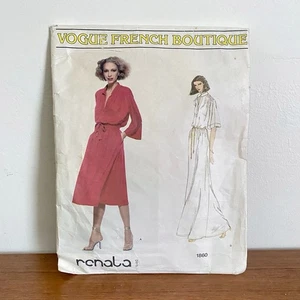 Vintage VOGUE French BOUTIQUE Renata #1860 MAXI Midi DRESS Sewing PATTERN ~ 14 - Picture 1 of 15