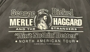 VTG 1987 George Dickel Merle Haggard Tour Jacket Large Black Auburn USA - Picture 1 of 5