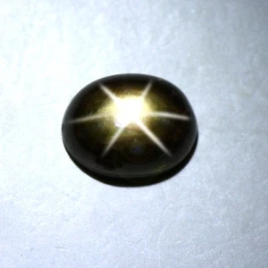2.53 Cts_Loose Gemstone_100 % Natural Unheated Golden Black Star Sapphire - Picture 1 of 3