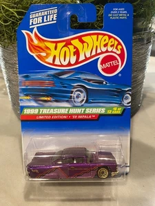 1999 Hot Wheels Treasure Hunt Series '59 Chevy Impala w/Protector - Picture 1 of 1