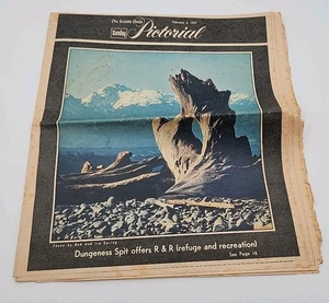 The Seattle Times Sunday Pictorial Feb 6 1977 Dungeness Spit Hot Tubs Wastelands - Imagen 1 de 19