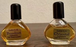 2x 5 ml Duftöl Bambus und Oriental - Duftkeramik Rheinmünster, Miniature-Flacons - Bild 1 von 3