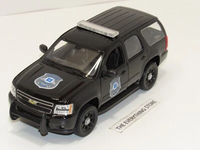 WELLY 2008 CHEVY TAHOE 1:24 SCALE GLOSS BLACK POLICE EDITION FREE SHIP - Image 1 of 4
