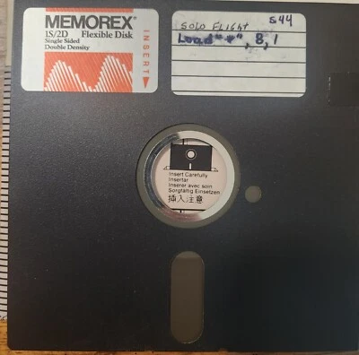 Vintage Solo Flight Commodore 64 Disc Only Computer Software 1984 Microprose - Image 1 of 4