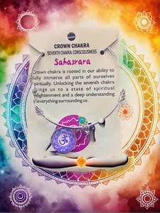 Brazalete Brazalete Chakra Acero Inoxidable los Siete Niveles Espirituales con Tarjeta - Imagen 1 de 8
