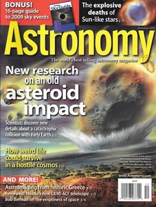 Astronomy Magazine Dec 2008 Asteroid Impact Catastrophic Collision Weird Life Sp - Picture 1 of 9