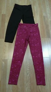 Lot 2 Gap Kid Girls Pink Constellation Black Back Zipper Pocket Fit Leggings XXL - Picture 1 of 12