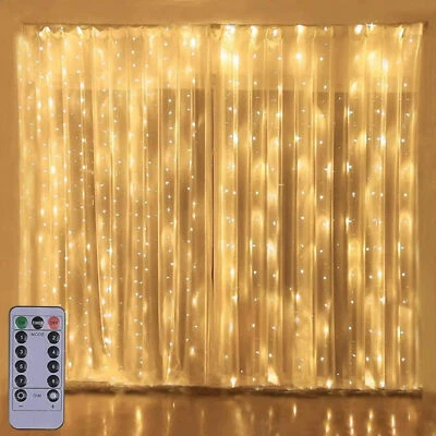 USB 8 Function Icicle Curtain Lights - Image 1 of 4