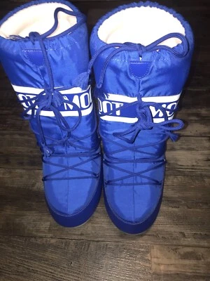 Moon Boot Tecnica Nylon Botas de Nieve Icono Eléctrico Azul Hombres 7/8.5 Mujeres 8/9.5 Esquí Foto 1 de 4