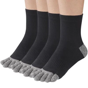 Cotton Toe Socks for Men Women Five Finger Socks Quarter Running Socks with T... - Picture 1 of 5