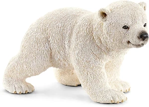 Schleich SC14708 Polar Bear Cub Walking Figurine, White - Picture 1 of 12
