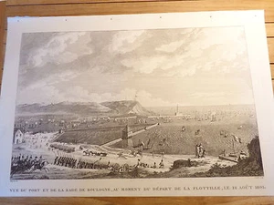 VUE DU PORT DE BOULOGNE 1803 campagnes des français sous l'Empire Napoléon - Picture 1 of 1