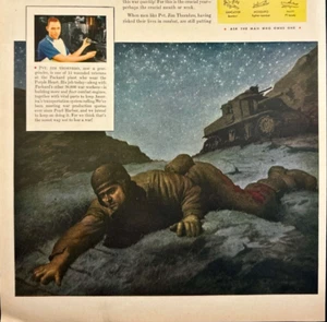 Packard Jim Thornbro Lived to Fight Again WWII Vintage Print Ad 1944 - Picture 1 of 7