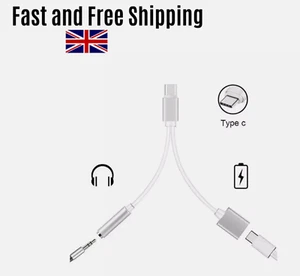 USB-C Typ C auf 3,5m AUX Audio Ladekabel Nokia Adapter Splitter Kopfhörer - Bild 1 von 2
