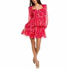 ONE33 SOCIAL THE BETTY RED PINK RUFFLE MINI DRESS SIZE 8 $395