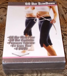 60 Day Slimdown With Lindsay Brin 4-Disc Set DVD - Has Meal Plans & More - NEW - Picture 1 of 3