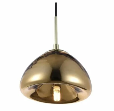 Elegant LDPD2020 Gold 1-Light 7in Dia Reflection Mini Pendant - Image 1 of 4