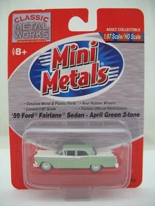 Mini Metals HO Model 30223: 1959 Ford Fairlane Sedan, April Green 2 tone - Picture 1 of 6