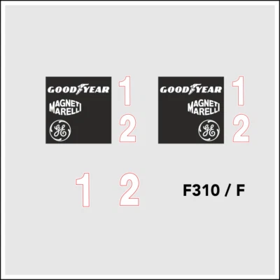 F1 Decal 1:18 Ferrari F310 Flügel F310/2 - Irvine - Schumacher Formel 1 - 1996 - Bild 1 von 3